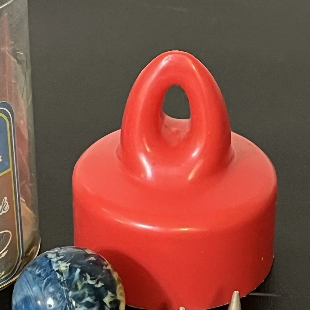 Vintage Old Navy Jacks Case Metal Jacks Blue Marbled Ball Game Advertisement
